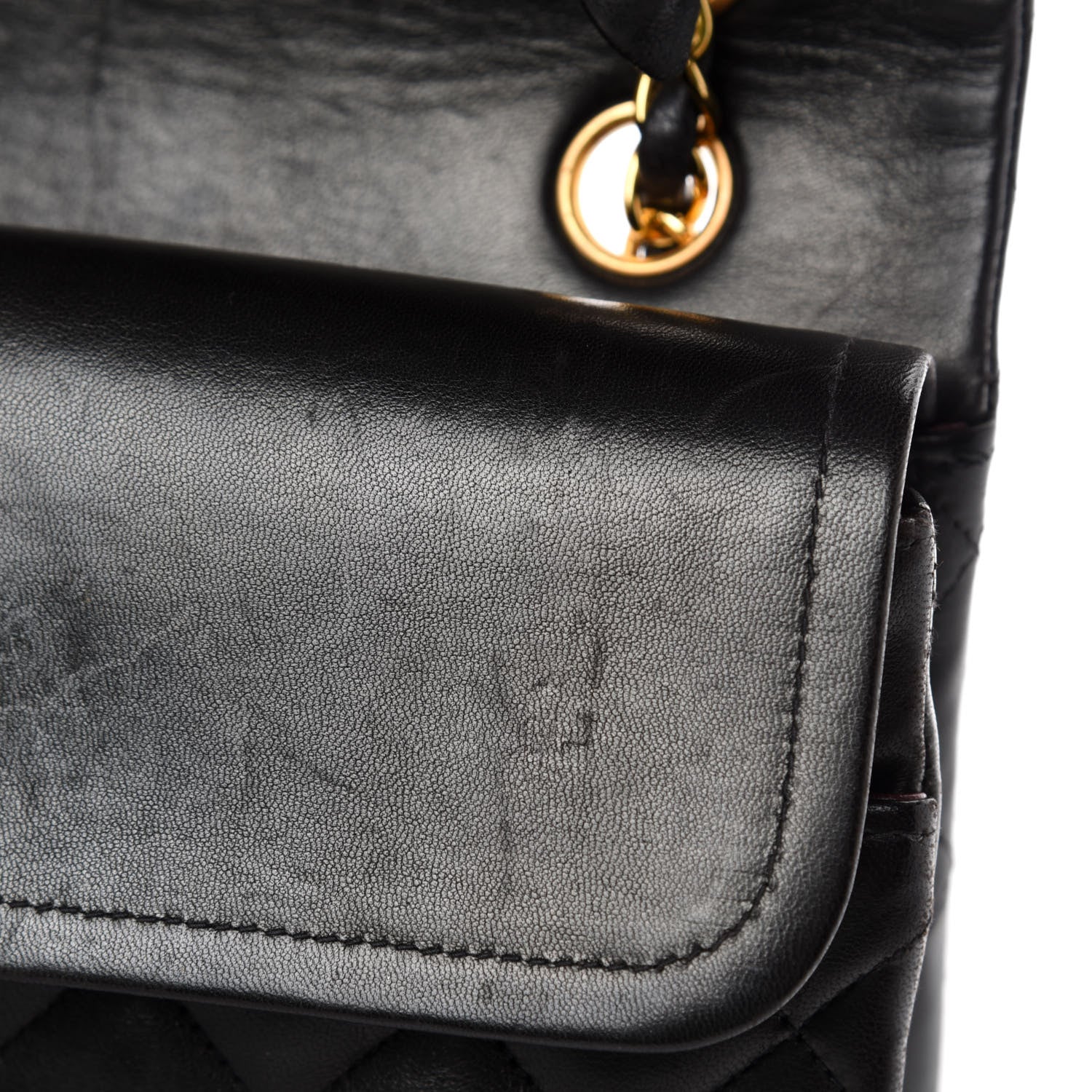 Chanel Lambskin Quilted Medium Double Flap Black 9 of 14