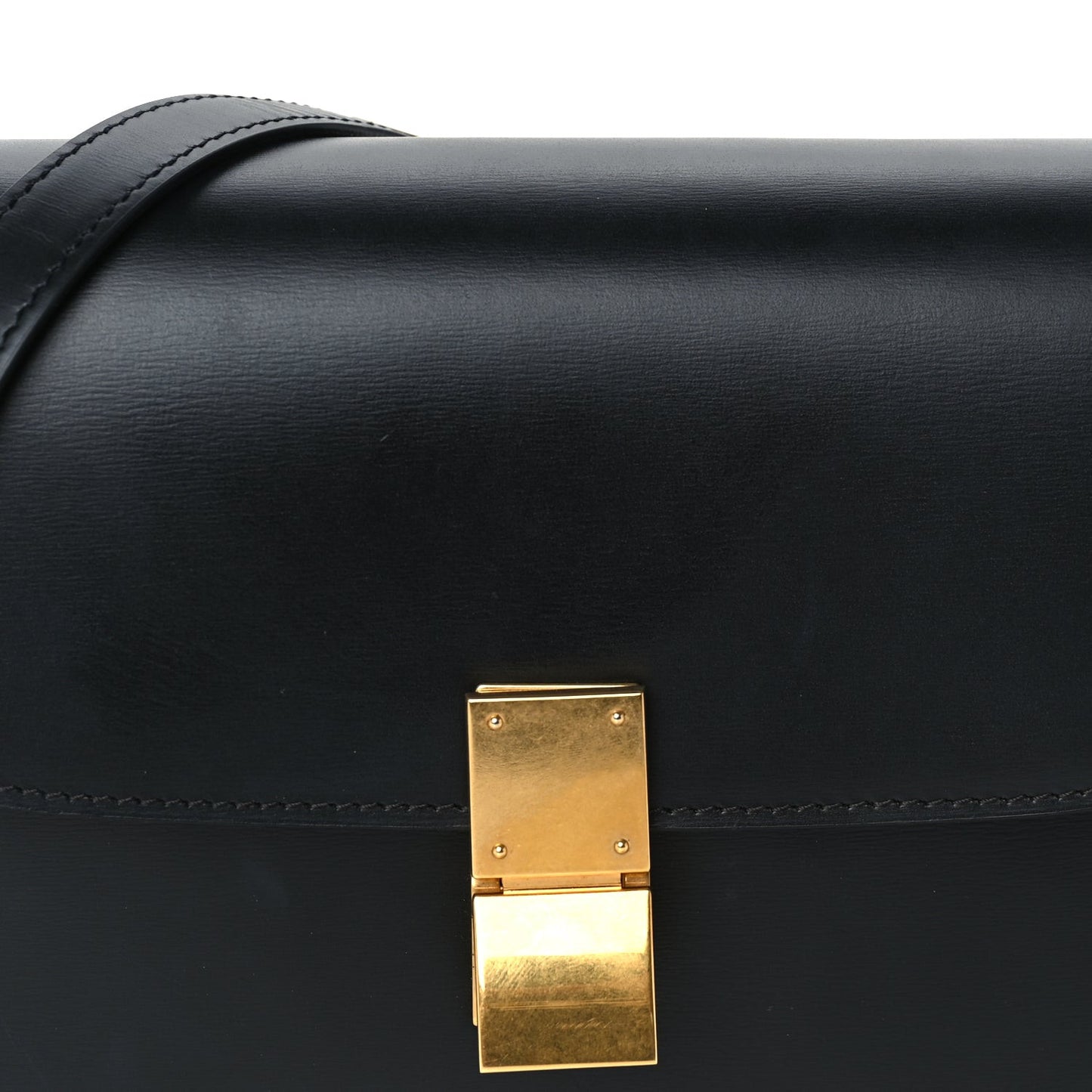 Box Calfskin Teen Classic Box Flap Bag Black