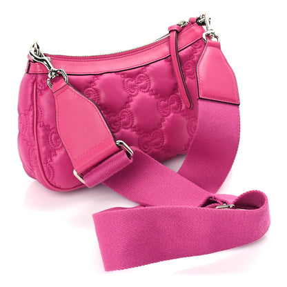 Gucci Nylon Calfskin Enamel GG Matelasse Chain Handbag  Lovely 2 of 8