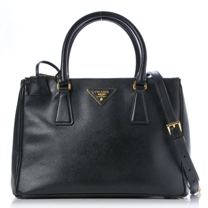 Prada Saffiano Small Galleria Double Zip Tote Black 1 of 11