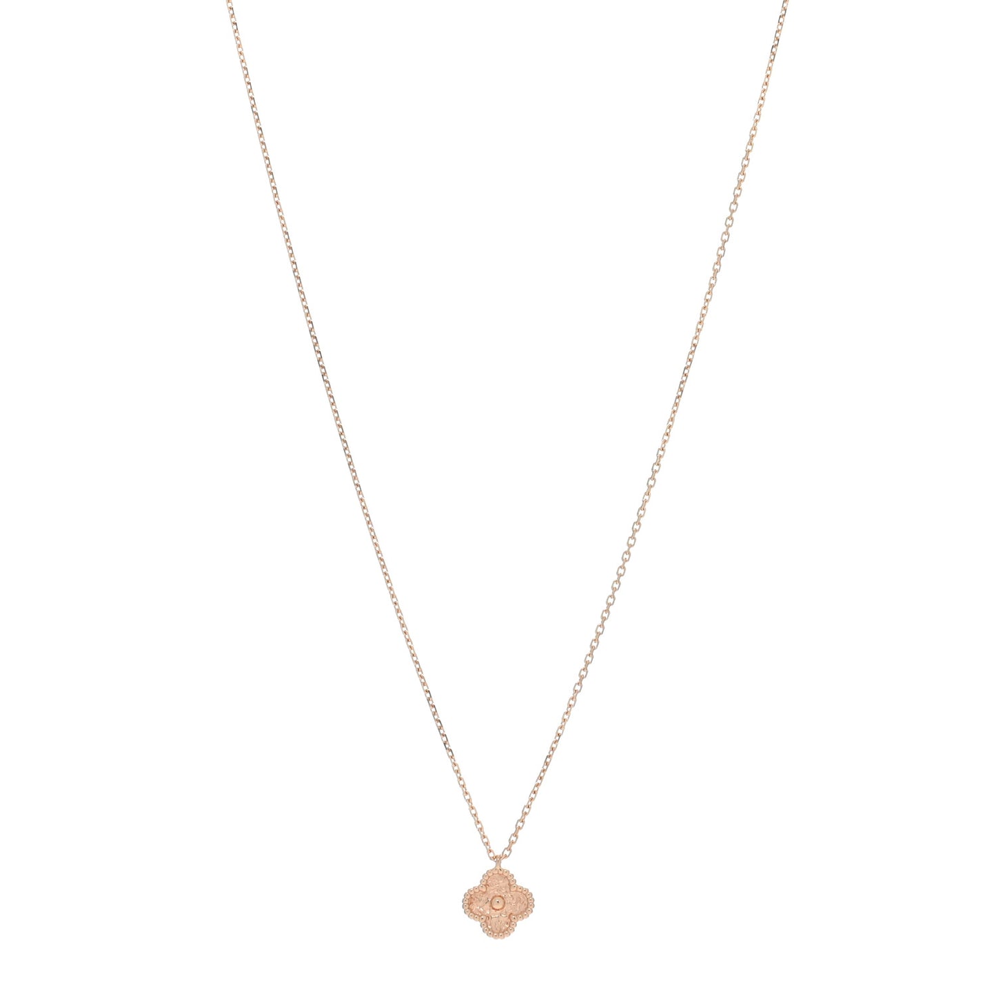 18K Rose Gold Sweet Alhambra Pendant Necklace