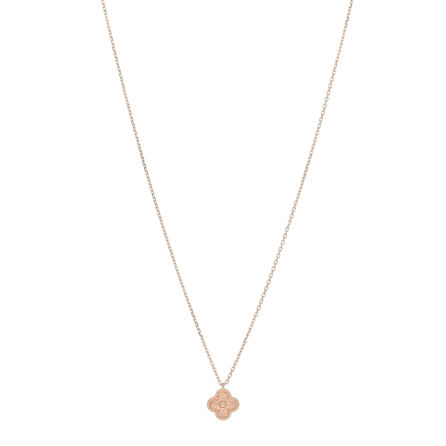 Van Cleef & Arpels 18K Rose Gold Sweet Alhambra Pendant Necklace 1 of 4