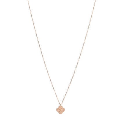 Van Cleef & Arpels 18K Rose Gold Sweet Alhambra Pendant Necklace 1 of 4