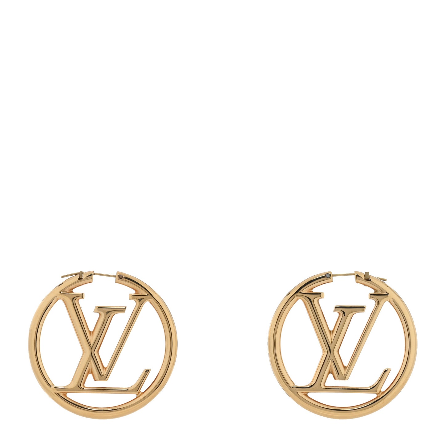 Metal Louise Hoop Earrings Gold