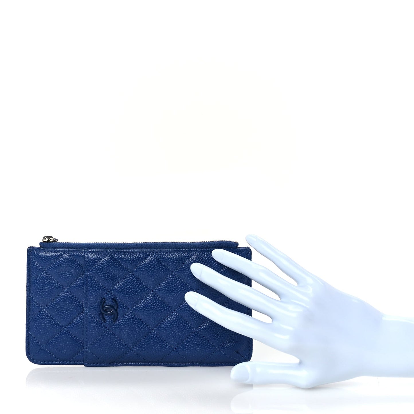 Caviar Quilted Incognito Classic iPhone Pouch  Blue