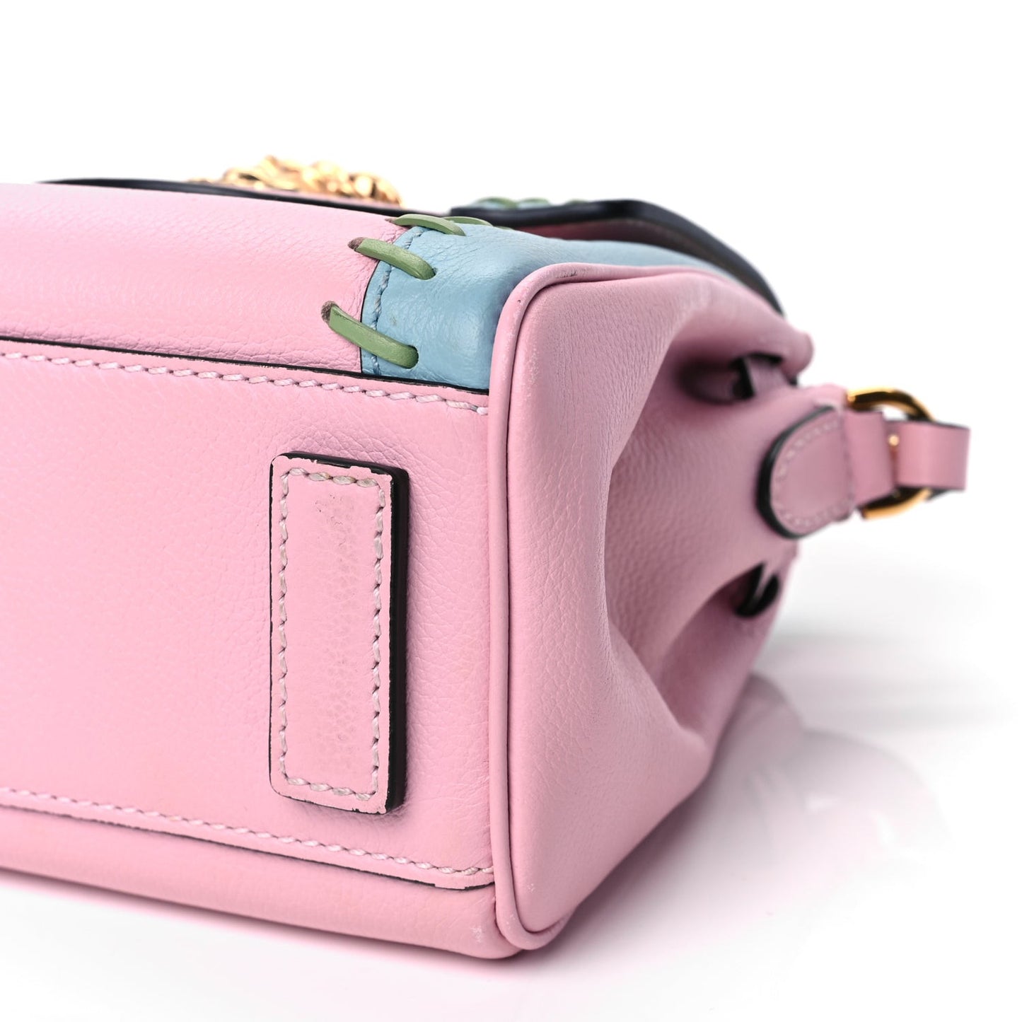 Calfskin Whipstitch La Medusa Top Handle Handbag English Rose English Rose