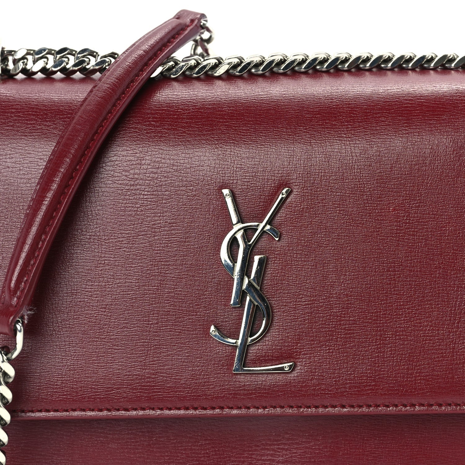Saint Laurent Calfskin Medium Monogram Sunset Palissandre 6 of 8