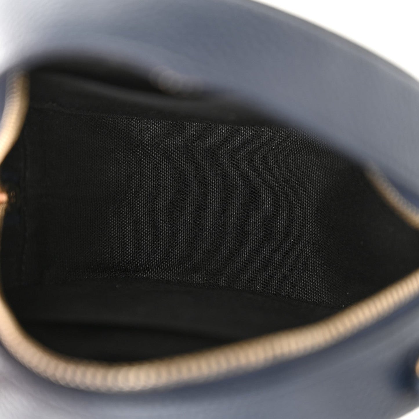 Caviar Quilted Round Filigree Crossbody Navy Black