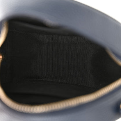 Chanel Caviar Quilted Round Filigree Crossbody Navy Black 5 of 7