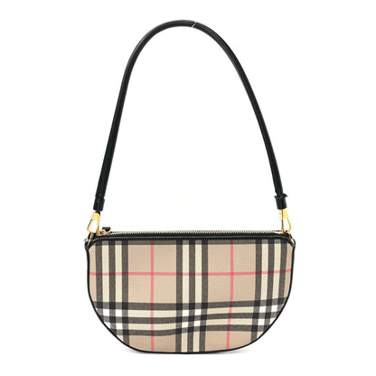 Burberry Vintage Check Calfskin Olympia Slim Pouch Archive Beige 1 of 7