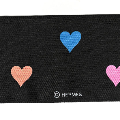 Hermes Silk Tea Time Twilly Black Rouge Multicolor 3 of 3