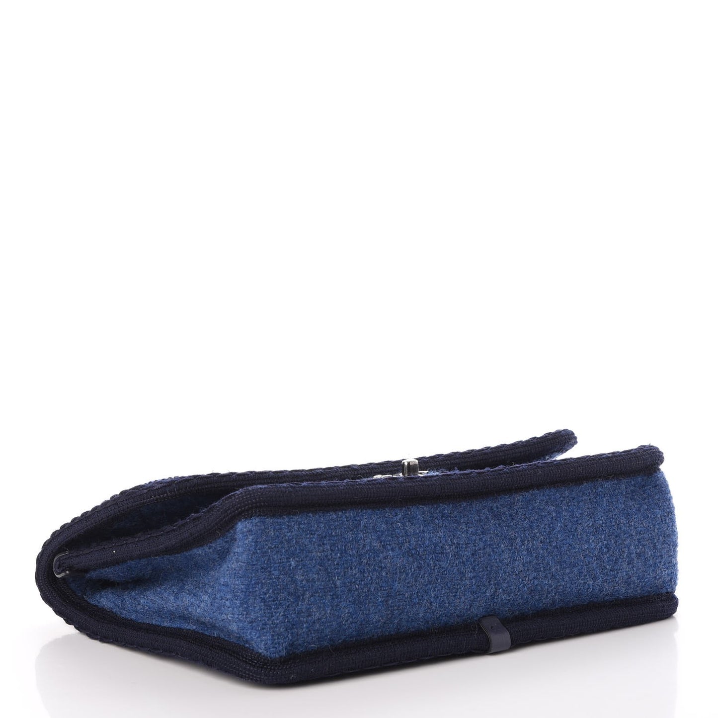 Wool Quilted Medium Edelweiss Single Flap Blue