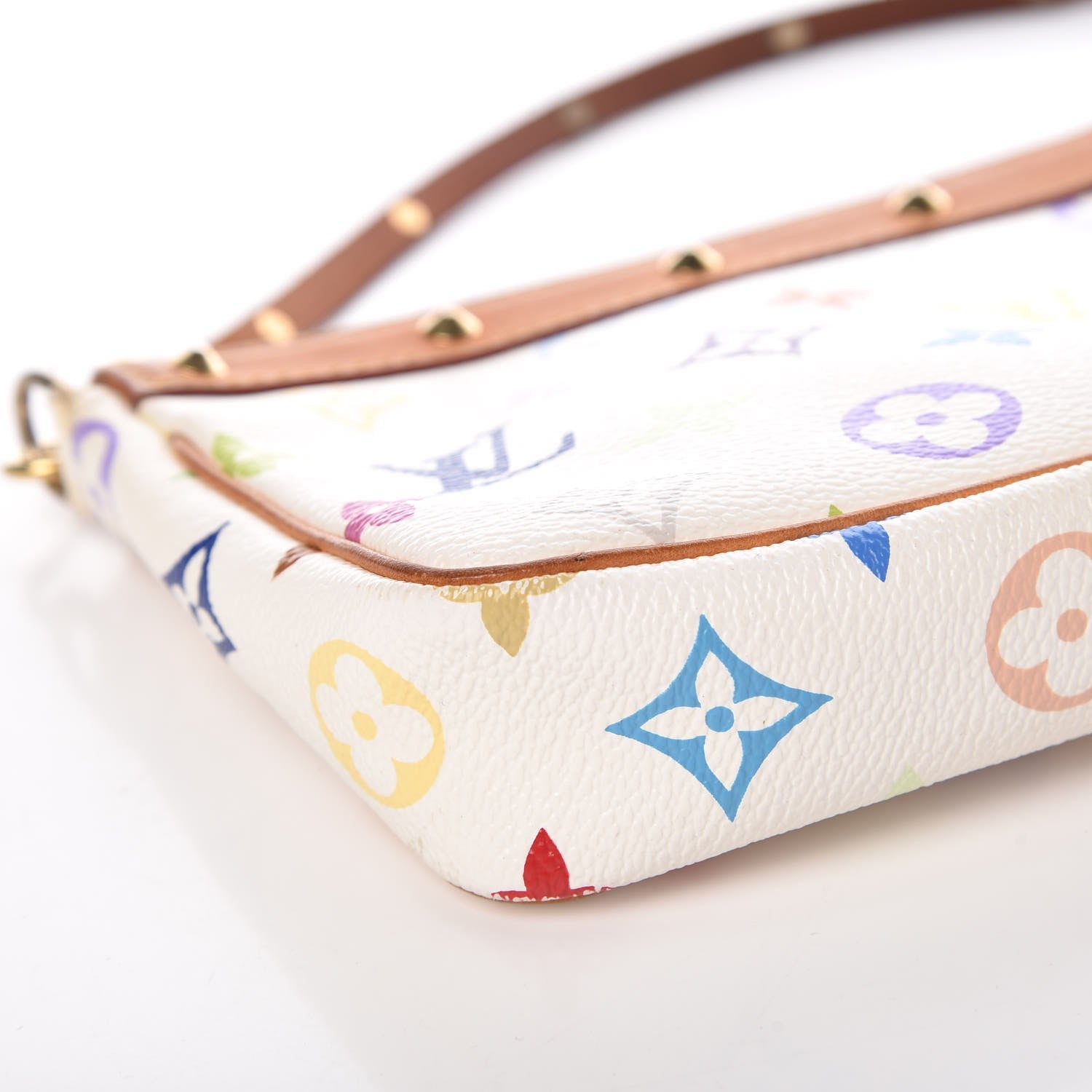 Louis Vuitton Monogram Multicolor Pochette Accessories White 9 of 12