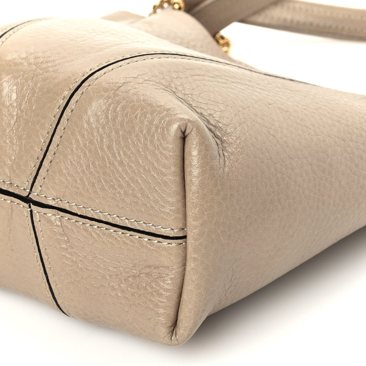 Grained Calfskin Small Spin Tote Boyish Brown