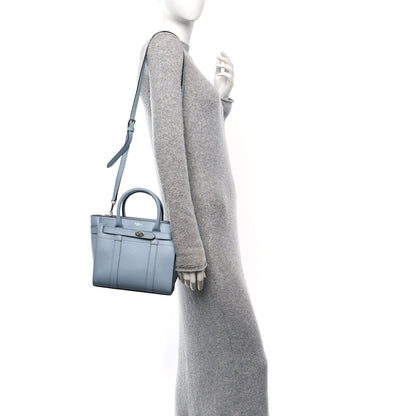 Mulberry Micro Classic Grain Mini Zipped Bayswater Poplin Blue 2 of 7