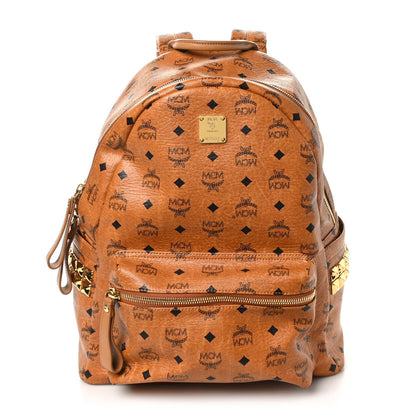 MCM Visetos Medium Side Studs Stark Backpack Cognac 1 of 7