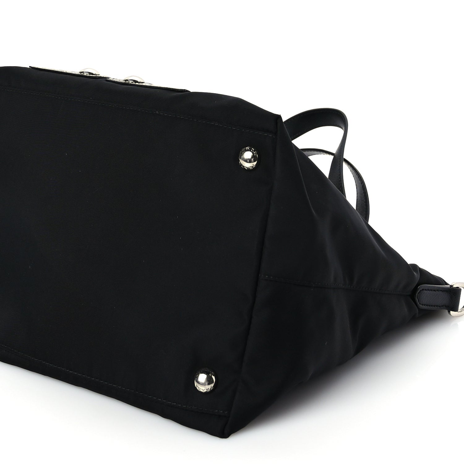 Prada Tessuto Nylon Saffiano Vela Robot Tote Black 8 of 8