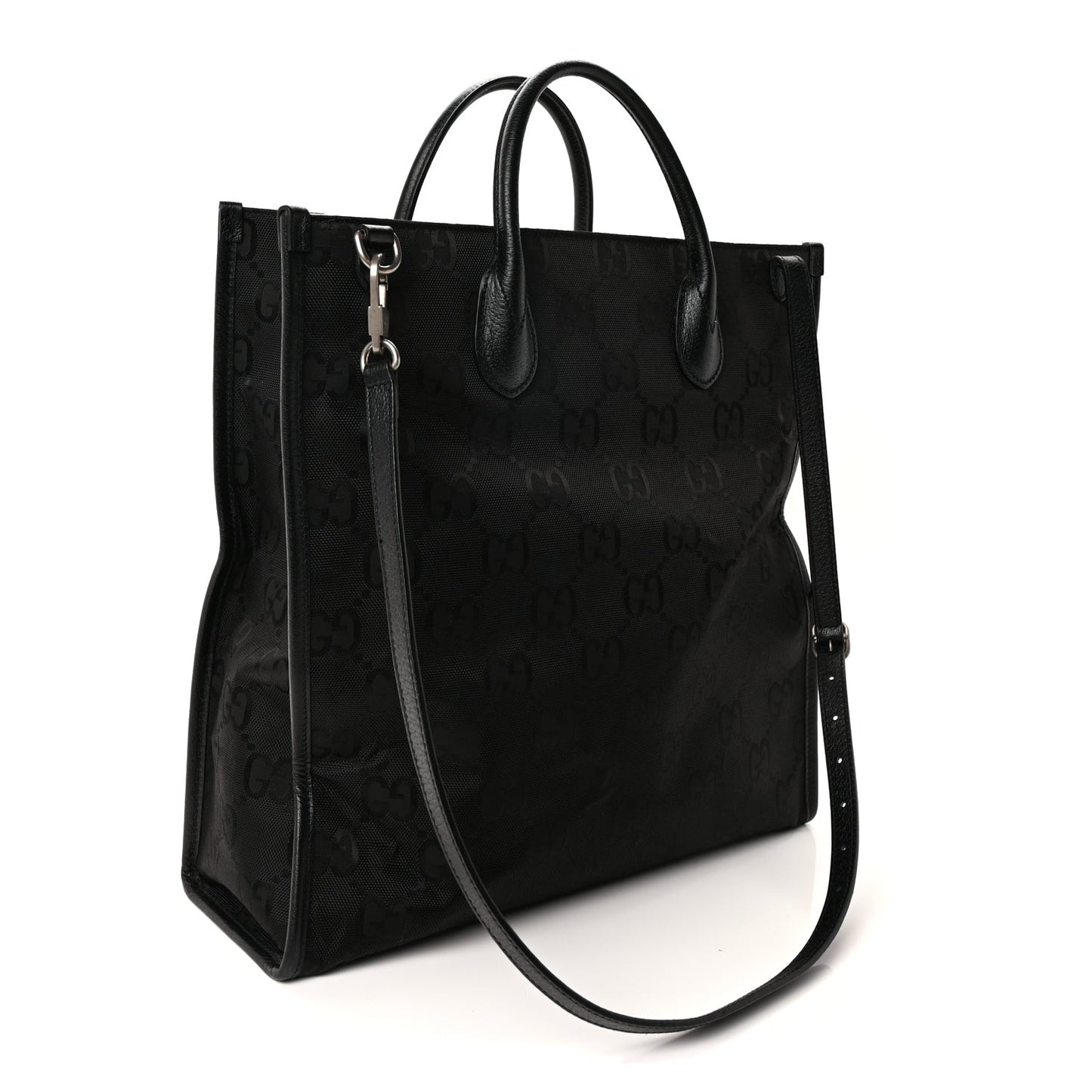 Econyl Nylon Monogram Off The Grid Long Tote Bag Black