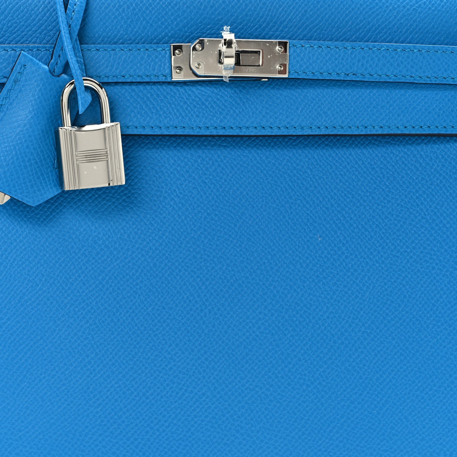 Hermes Epsom Kelly Sellier 25 Bleu Frida 8 of 12