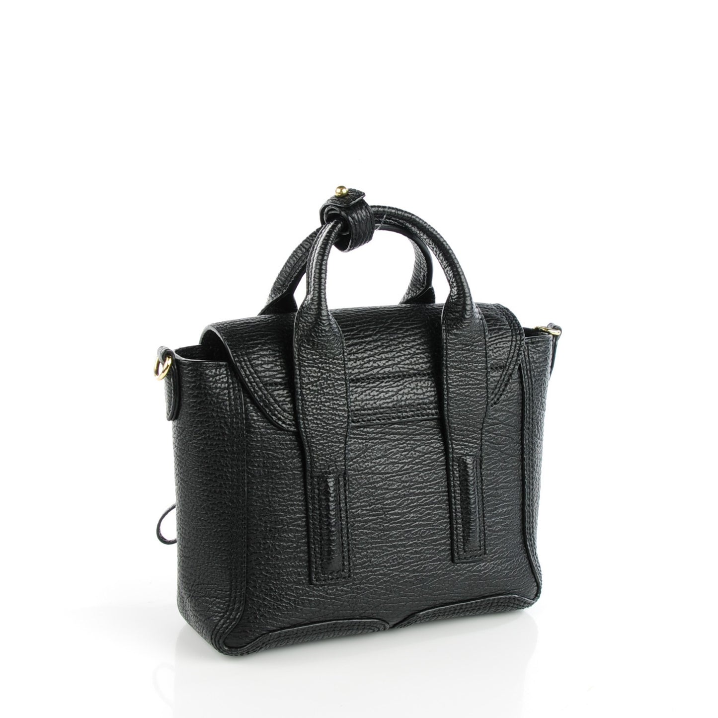 3.1 Textured Calfskin Mini Pashli Satchel Black