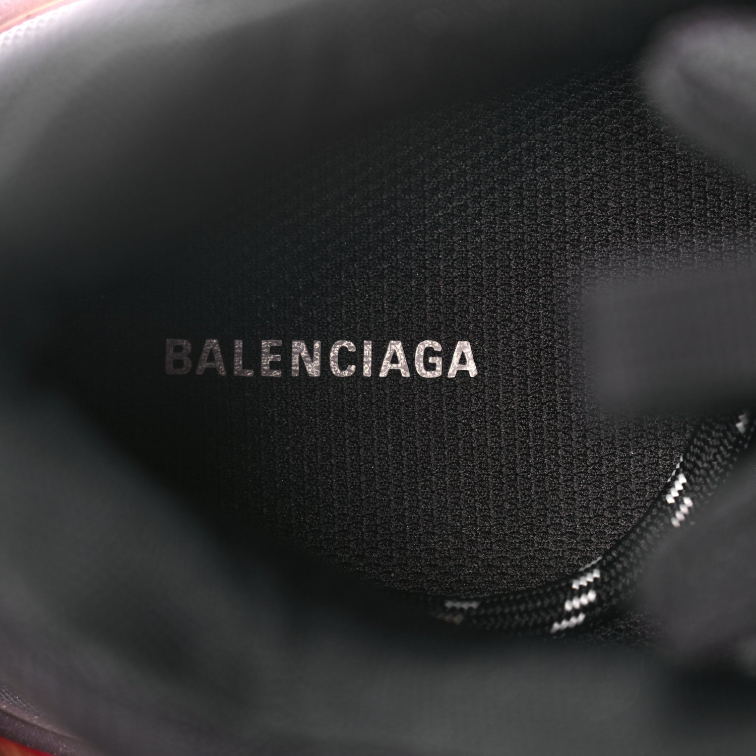Balenciaga Fabric Mesh Clear Sole Mens Triple S Sneakers  Black Pink Neon 9 of 10
