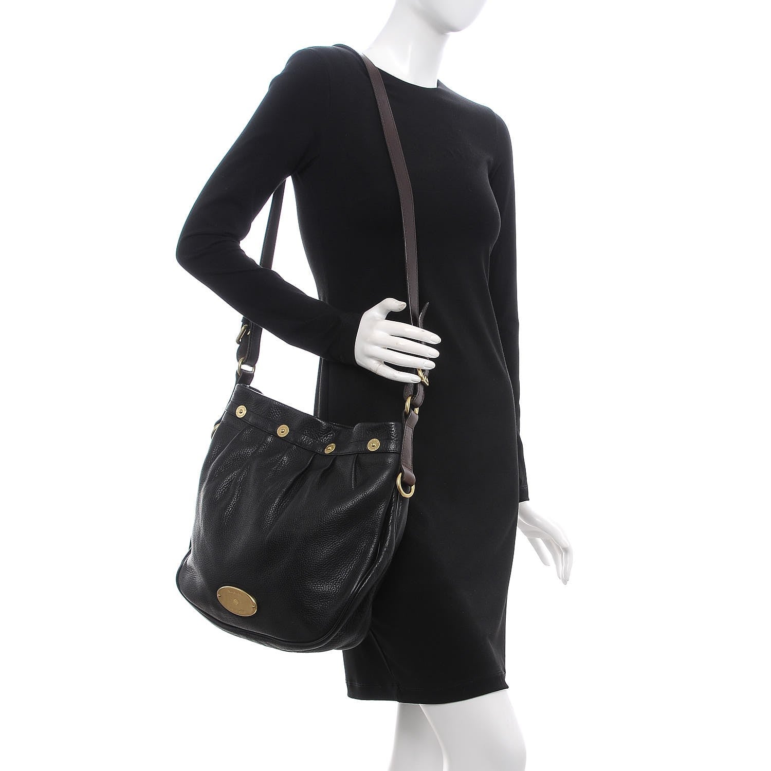 Mulberry Pebbled Calfskin Medium Mitzy Messenger Black 2 of 9