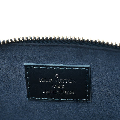 Louis Vuitton Metallic Calfskin Debossed Monogram Alma BB Steel Blue 5 of 8
