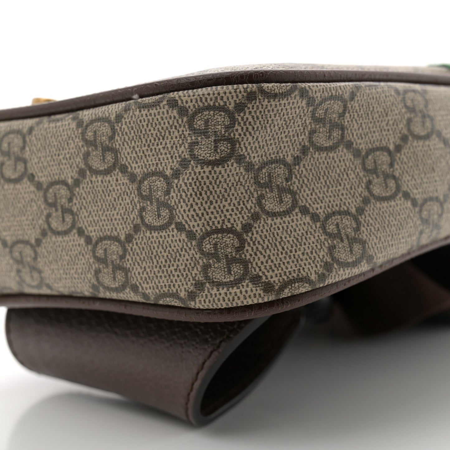 Soft GG Supreme Monogram Medium Ophidia Belt Bag Dark Brown