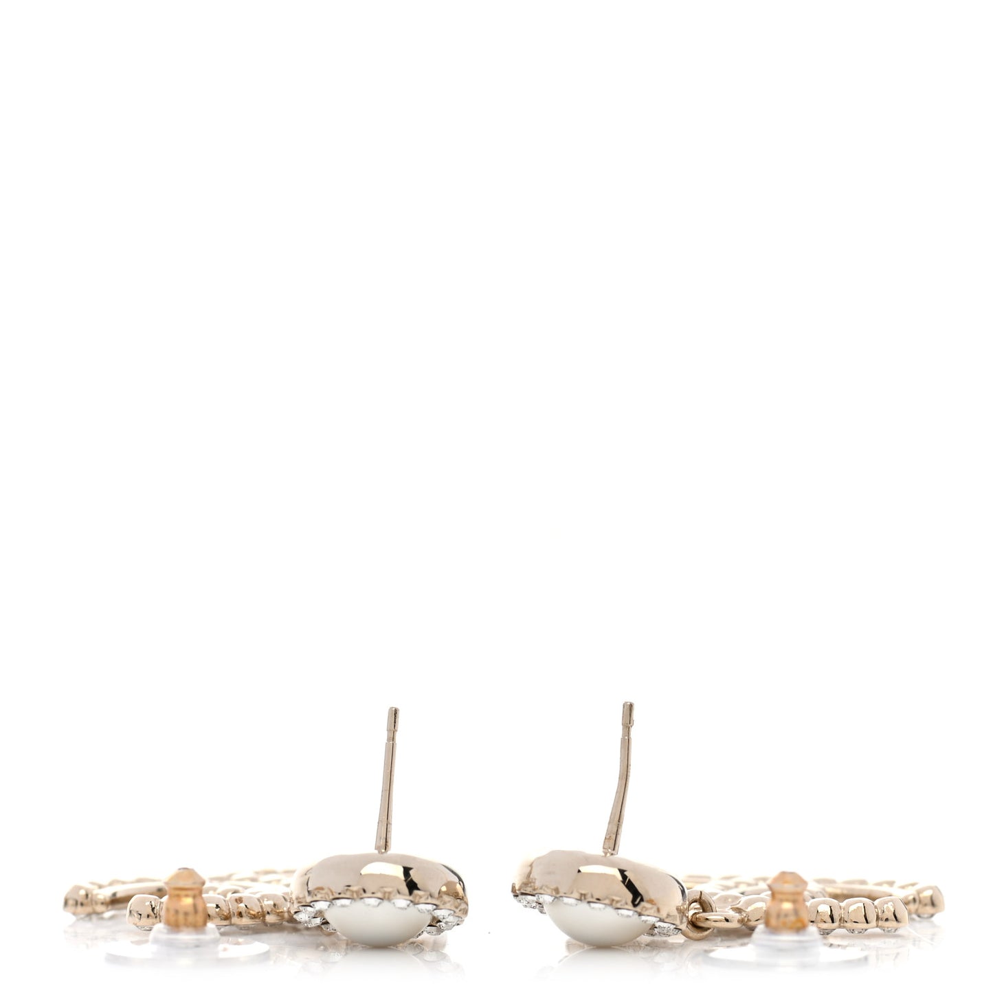 Crystal Pearl Bow-tiful CC Drop Earrings Gold