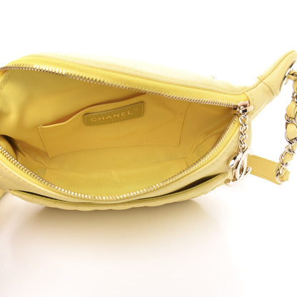Chanel Lambskin Quilted Waist Belt Bag Yellow 5 of 9