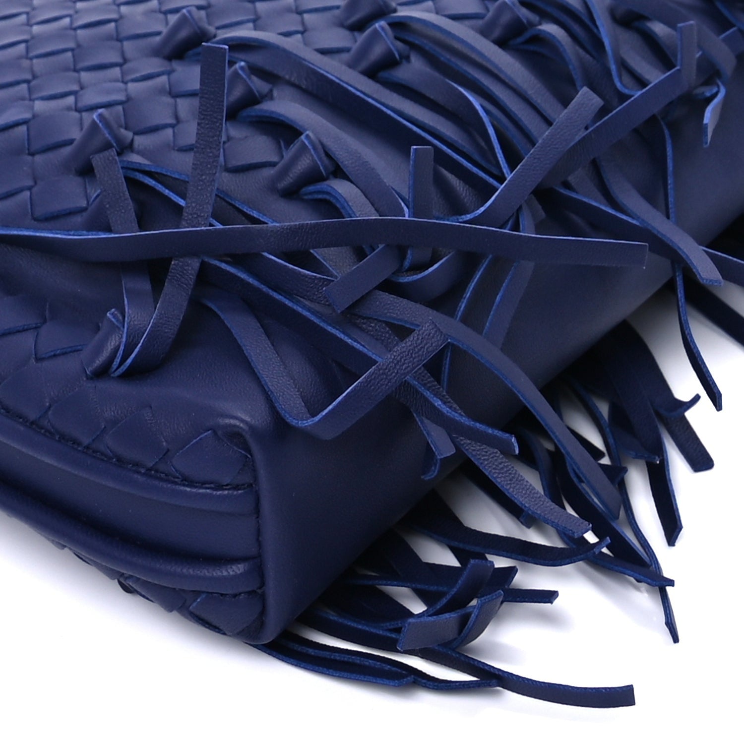 Bottega Veneta Fringe Nodini Crossbody Bag Baltic Blue 8 of 8