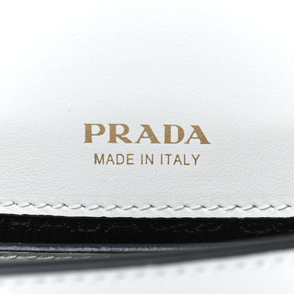 Prada Saffiano City Calf Cahier Belt Bag White Black 8 of 8