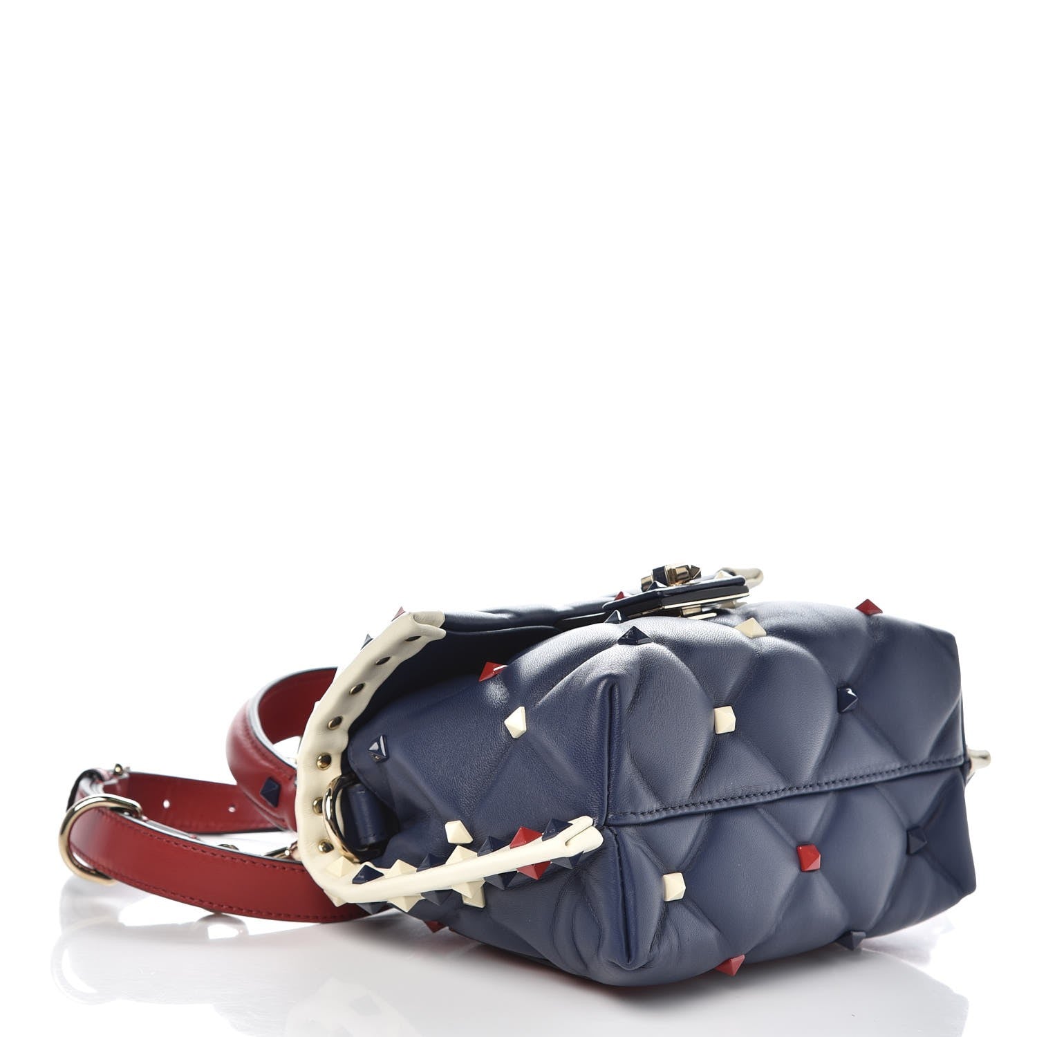 Valentino Garavani Nappa Mini Candystud Top Handle Bag Navy 4 of 7