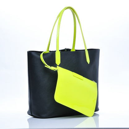 Givenchy Calfskin Small Antigona Tote Black Neon Yellow 4 of 7