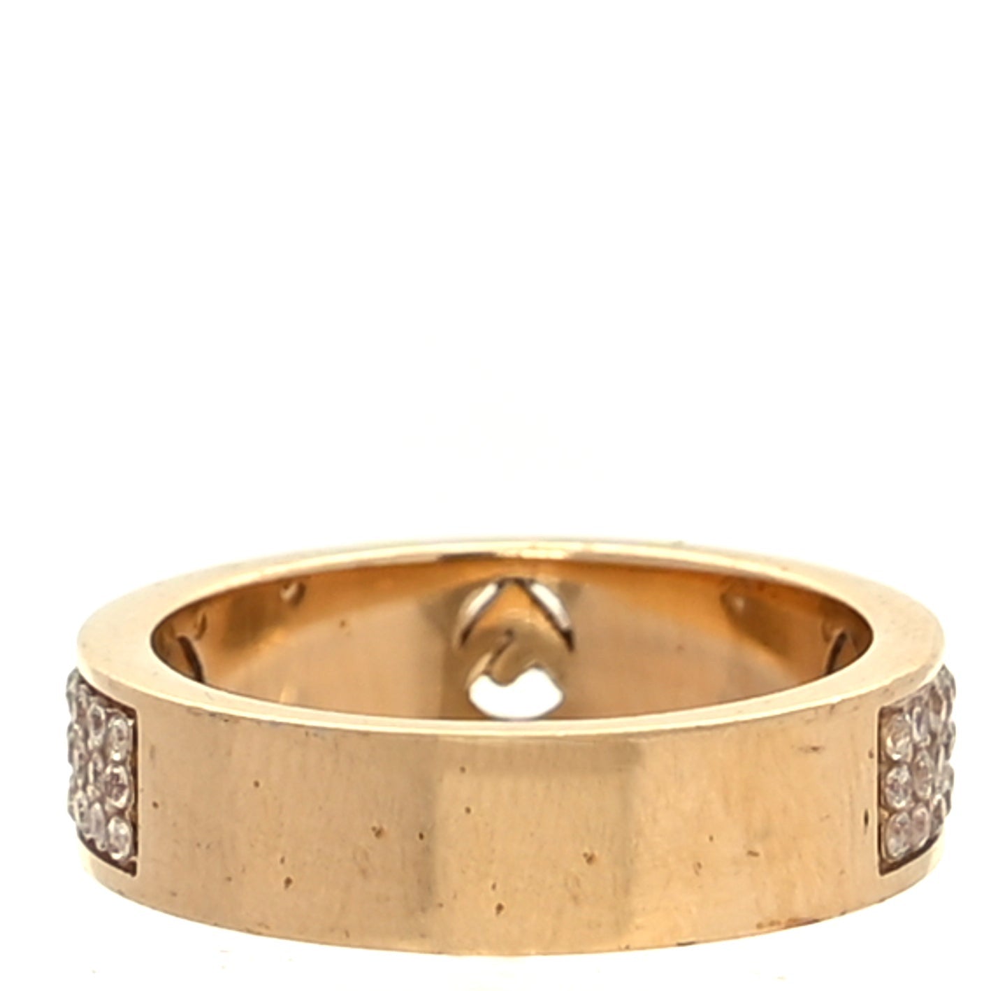 Fendi Metal Crystal FF Ring L Gold 3 of 5