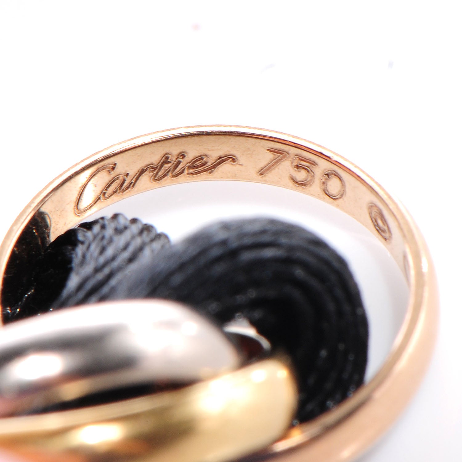 Cartier 18k Pink Yellow White Gold Trinity Adjustable Cord Bracelet 4 of 5