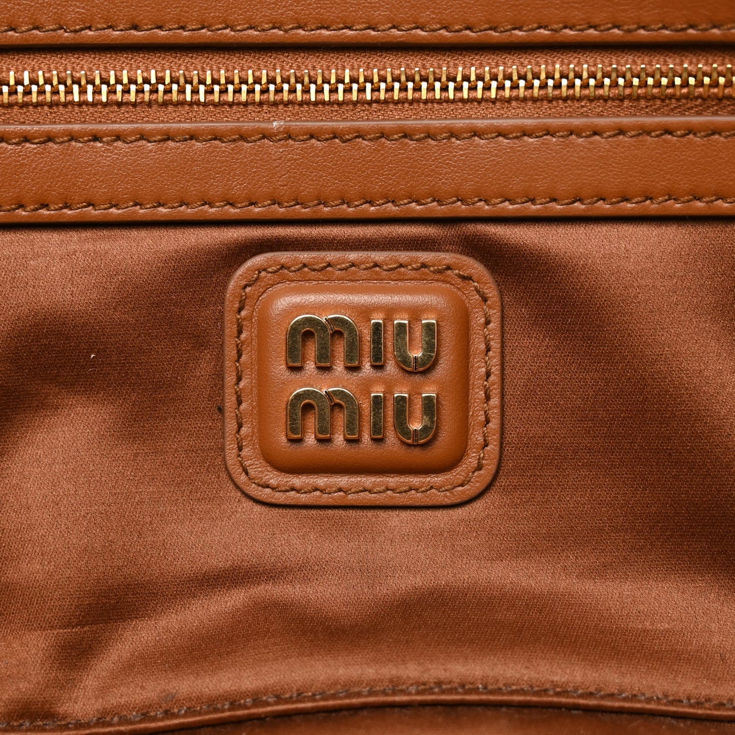 Calfskin Large Arcadie Top Handle Bag Cognac Cognac