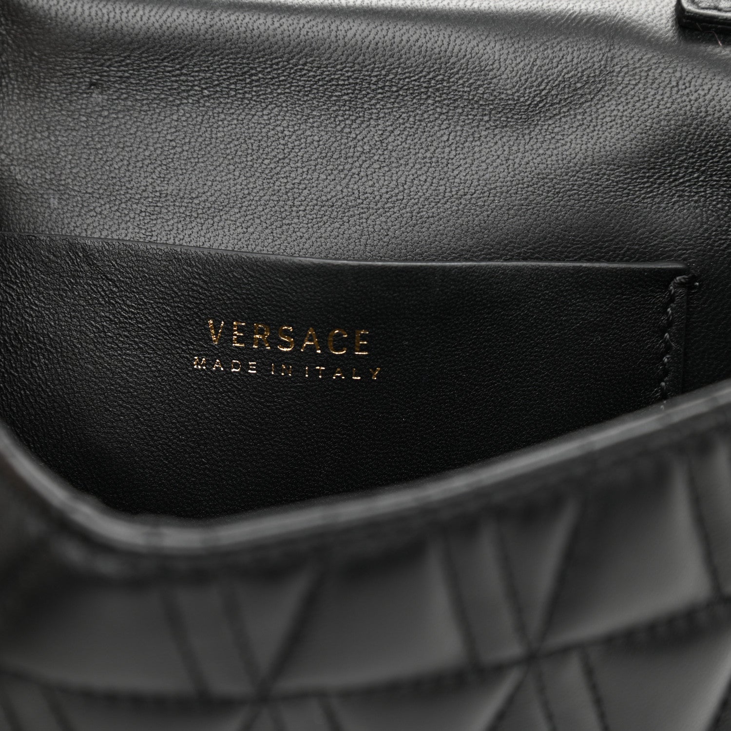 Versace Nappa Quilted Virtus Belt Bag Black 6 of 8
