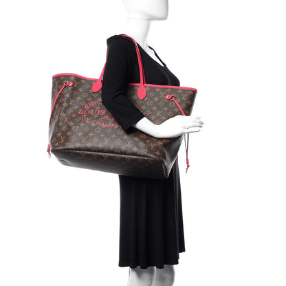 Louis Vuitton Monogram Articles de Voyage Ikat Neverfull GM Rose Indien 2 of 12