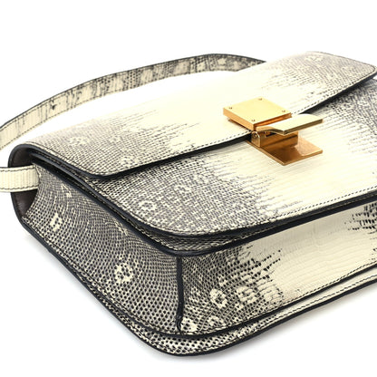 Celine Lizard Medium Classic Box Flap Bag Natural Beige 7 of 8