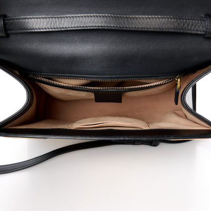 Gucci GG Supreme Monogram Small Osiride Top Handle Bag Black Gold 5 of 13