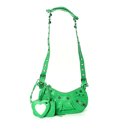 Balenciaga Agneau Arena Le Cagole Shoulder Bag XS Vivid Green 1 of 8