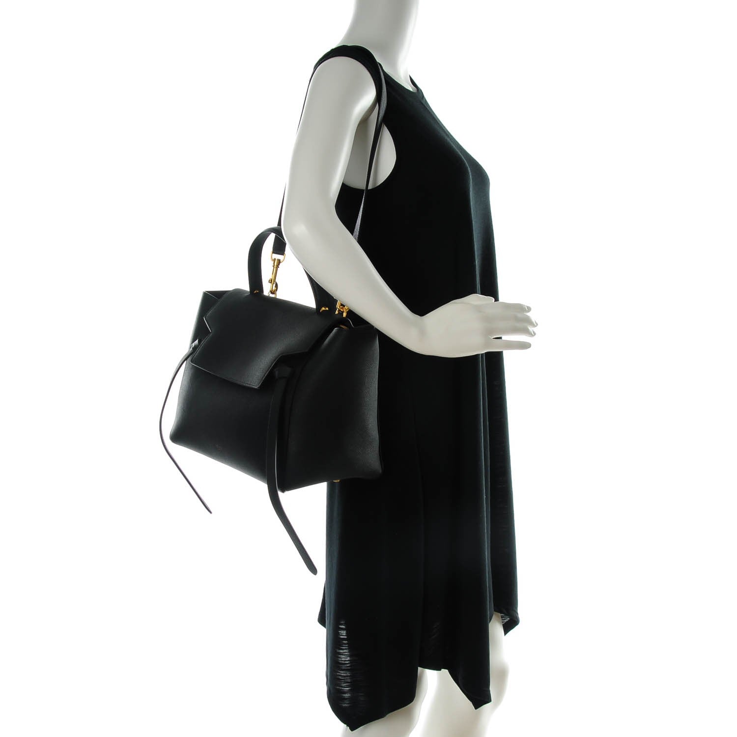 Celine Grained Calfskin Mini Belt Bag Black 2 of 8