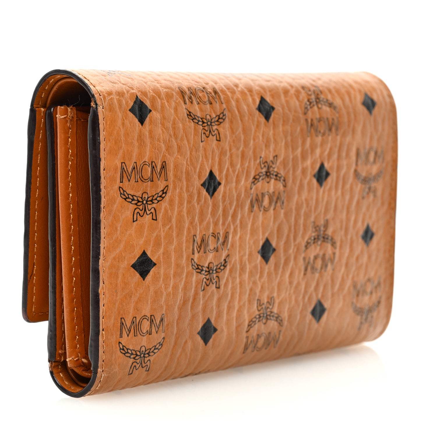 Visetos Tri-Fold Wallet Cognac