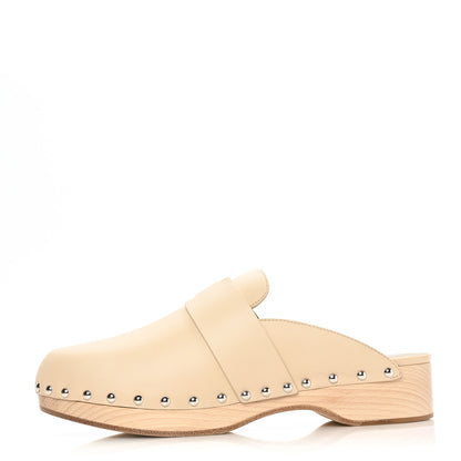 Hermes Calfskin Calya Mules 41 Hetre 1 of 8