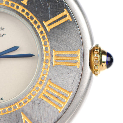 Cartier 18K Yellow Gold Stainless Steel 28mm Must De 21 Watch 5 of 9