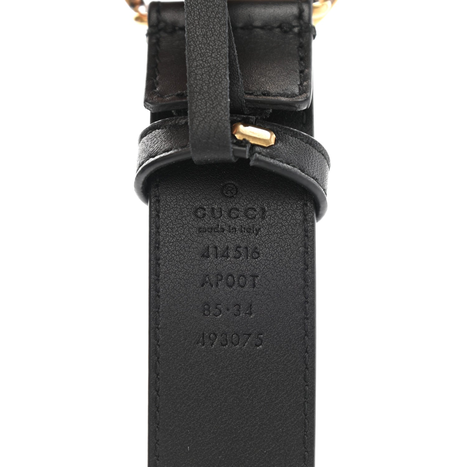Gucci Calfskin Double G 30mm Belt 85 34 Black 3 of 10