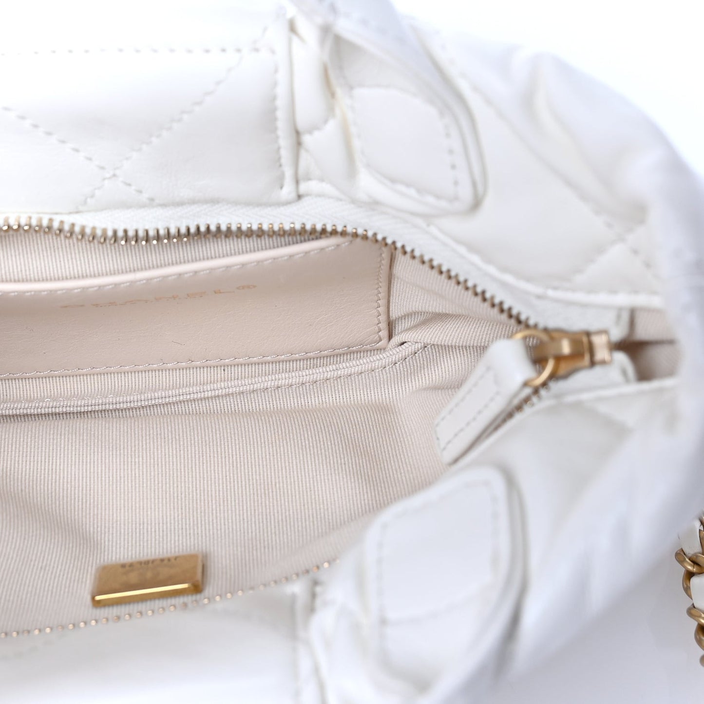 Lambskin Quilted Mini Bow Bag  White