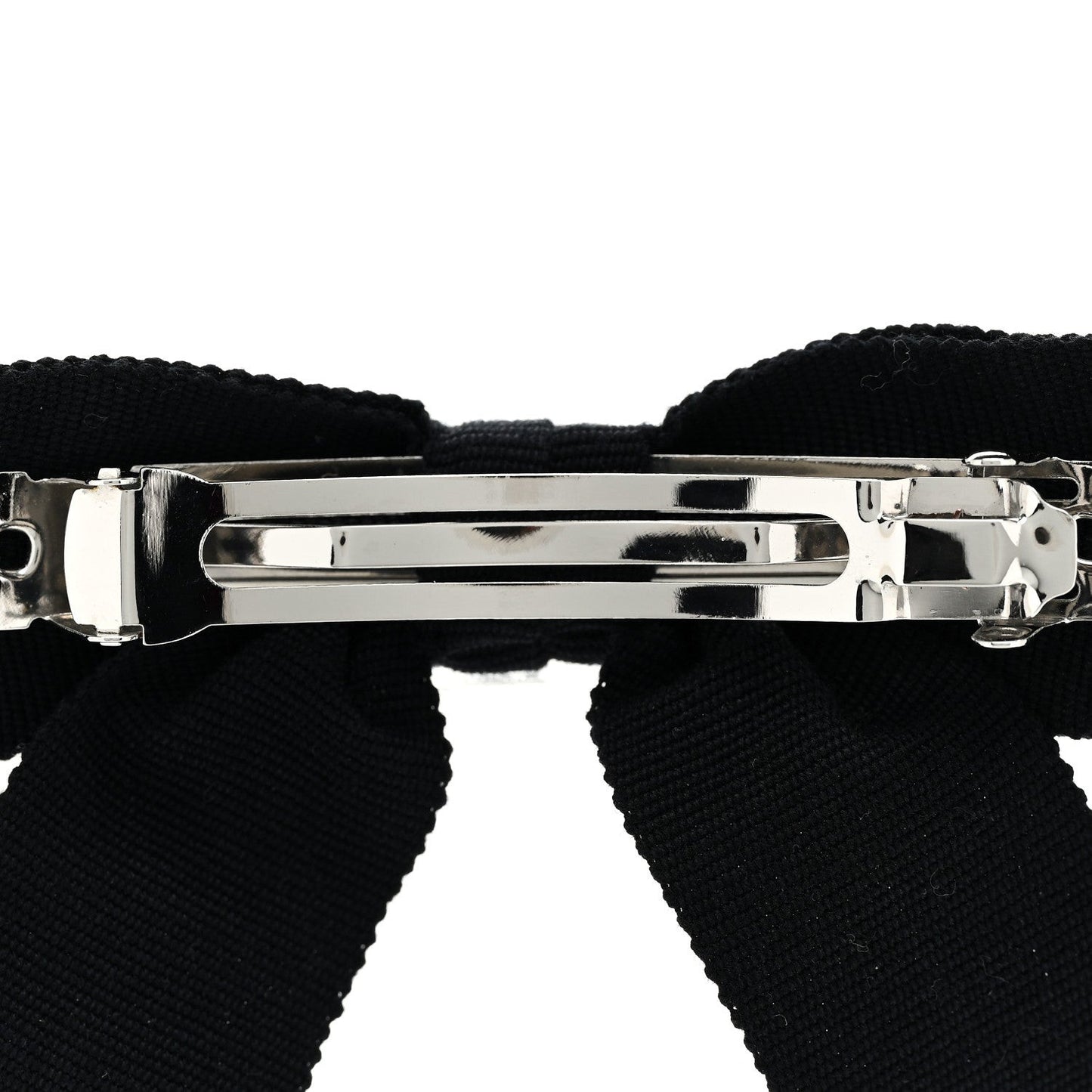 Grosgrain Bow CC Hair Clip Black