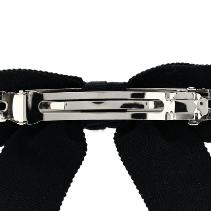 Chanel Grosgrain Bow CC Hair Clip Black 3 of 3